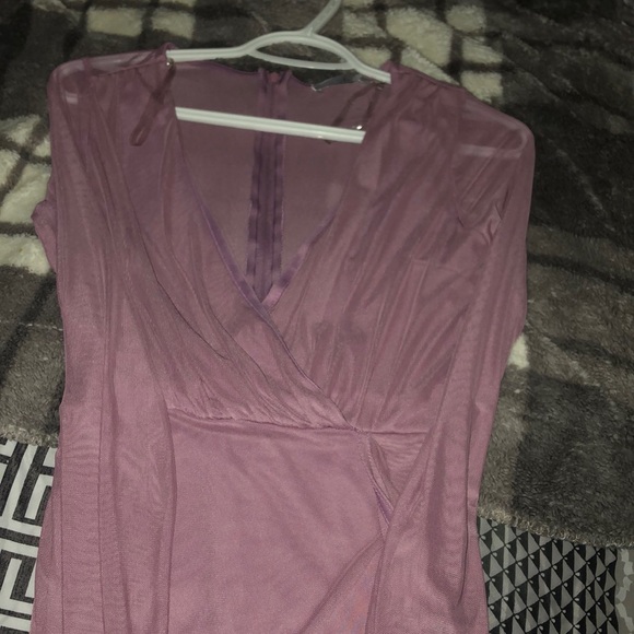 Long sleeve beautiful lavender dress - Picture 1 of 3